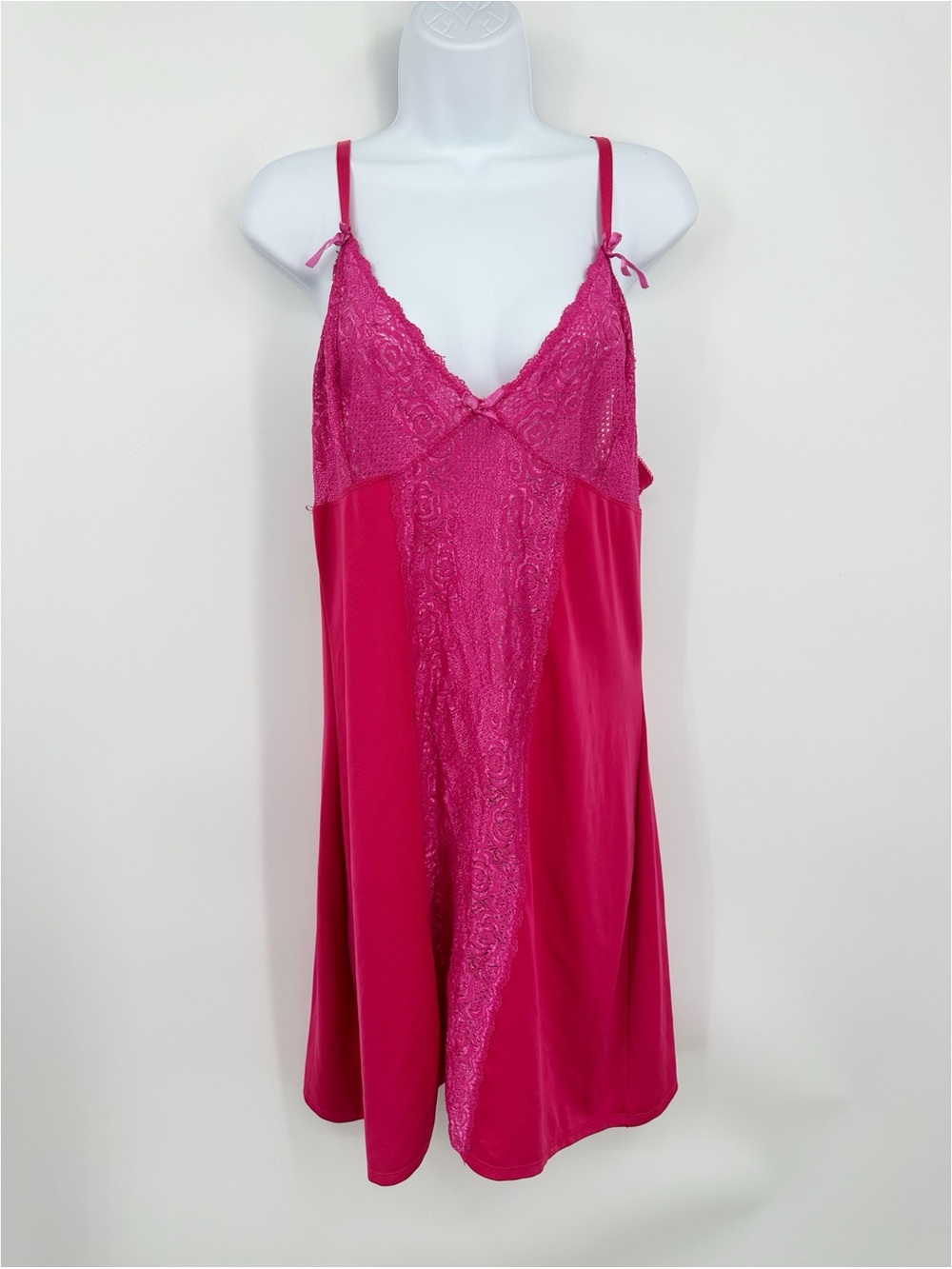 Vintage Y2K Pink Camisole Dress Size 1X Plus Size Whimsical Early 2000s